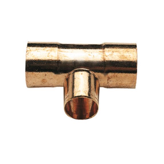 Té cuivre réduit Ø14-12-14