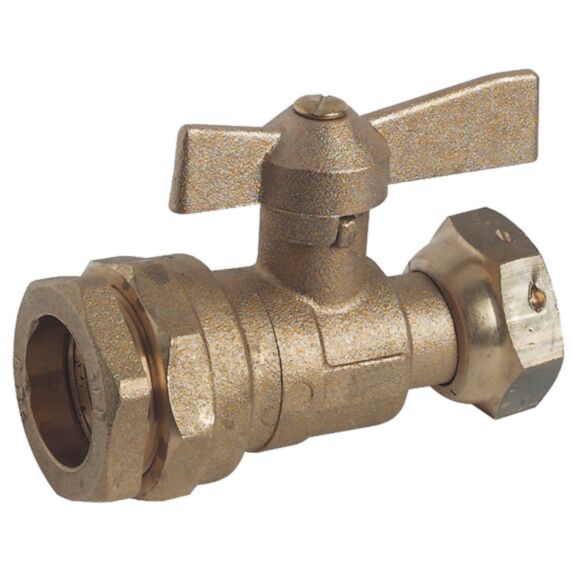 Robinet compteur PE laiton PE 25 / écrou 20/27