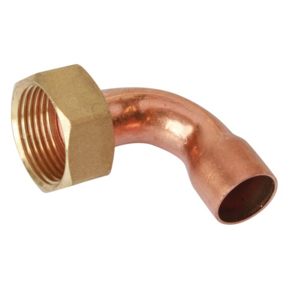 Raccord 2 Piéces coudé cuivre Ø12