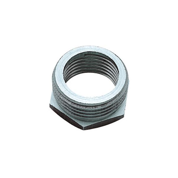 Bague réduction laiton 6 pans M20/27 - F15/21 nickelé