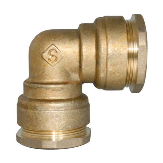 Coude PE laiton égal D25