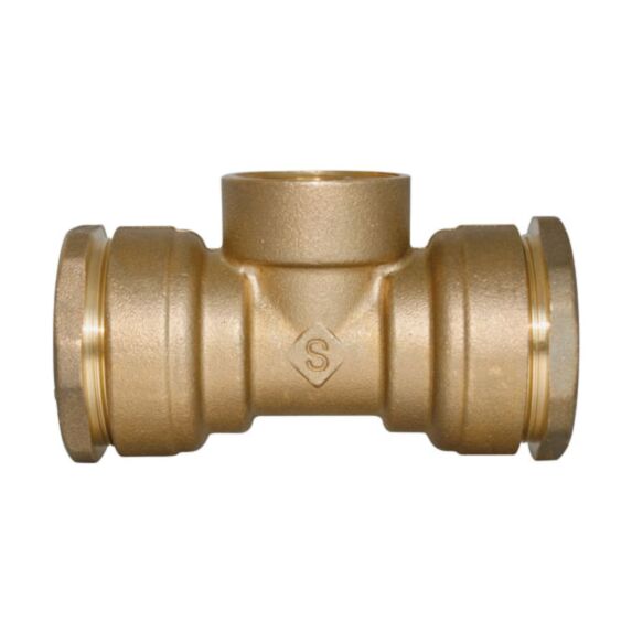 Té PE laiton femelle au centre PE25 - F20/27