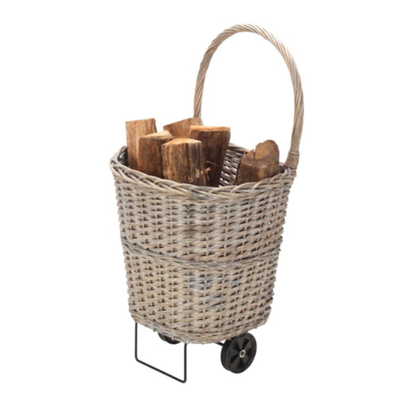 Chariot à bois Torpe 40x44x92cm