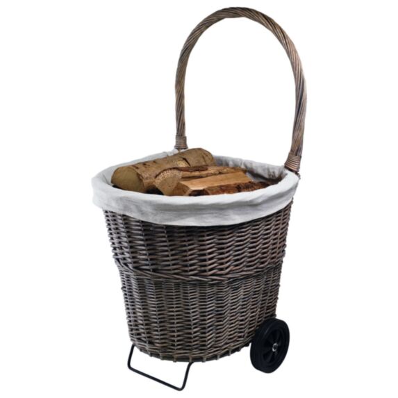 Chariot à bois Tissa 48x47x100cm