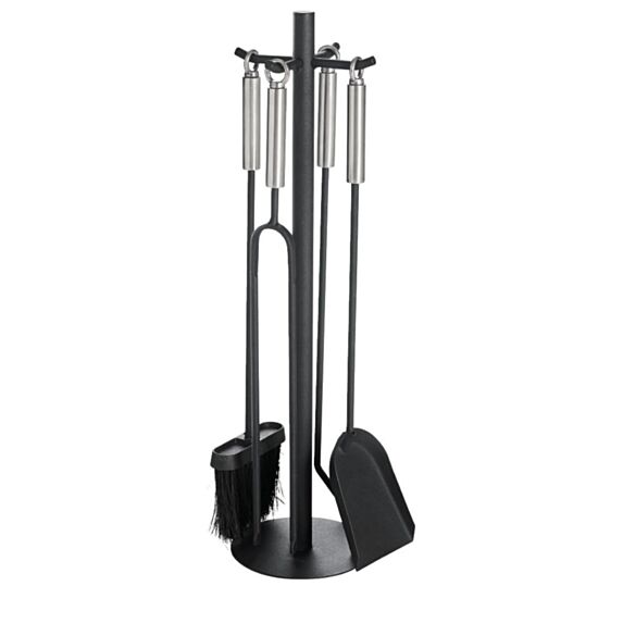 Serviteur poêle et cheminée acier 4 accessoires Brio noir - DIXNEUF