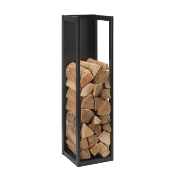 Range-bûches acier noir Klark 31x31x115cm - DIXNEUF
