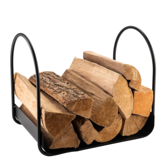 Range-bûches Rialto noir L.41,5xl.29xH.35cm