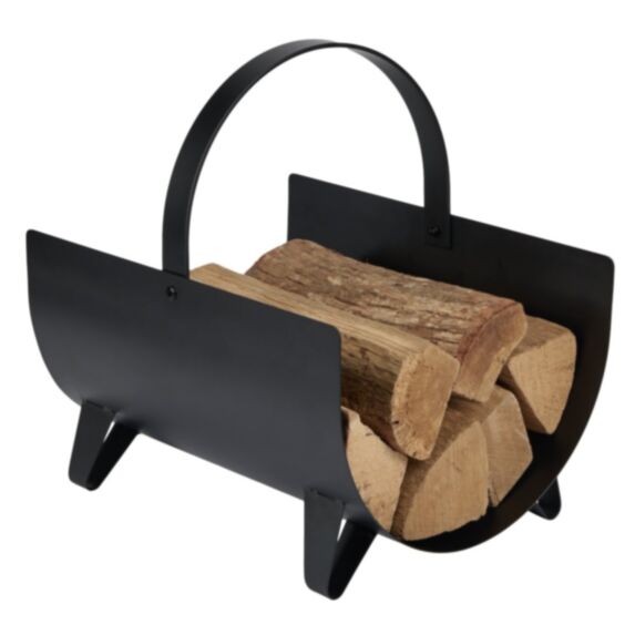 Range-bûches Soreno acier 40x40x31cm noir – FIRE