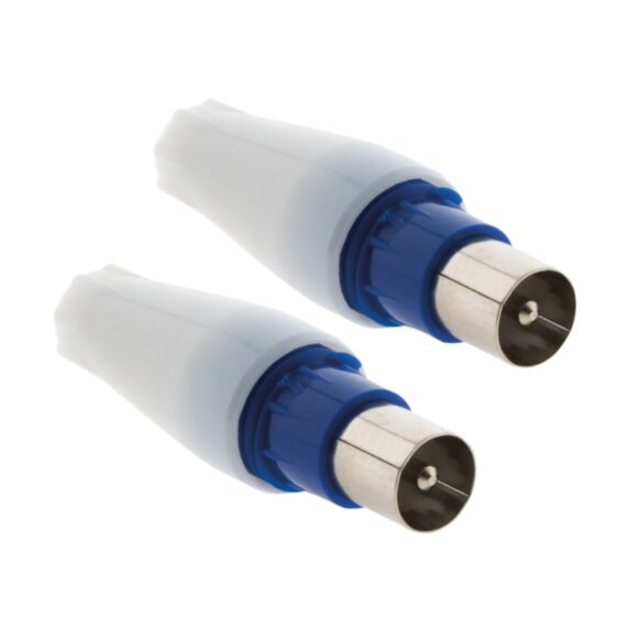 2 fiches tv mâles d9.5mm, sortie droite