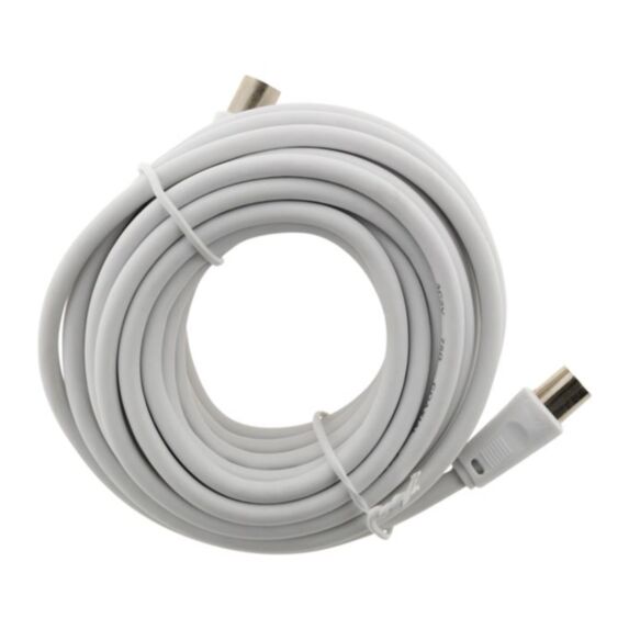 Rallonge électrique ménager tv mâle/mâle ø9,5mm + 1 adaptateur f/f 2m blanc