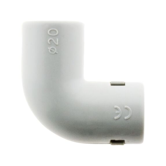 Equerre gris pvc Ø20mm x10 - ZENITECH