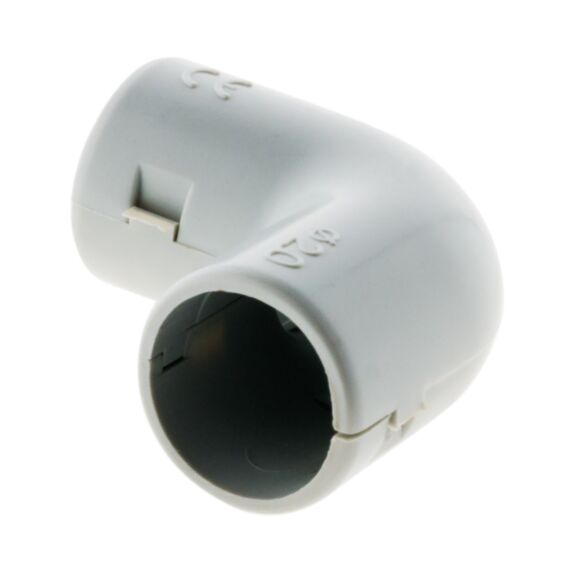 EQUERRE ZENITECH GRIS PVC D20MM X3