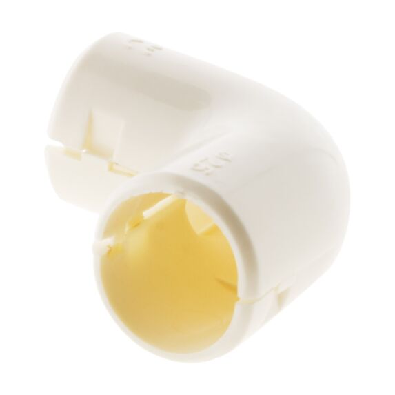 Lot de 2 équerres en PVC blanc D25mm - ZENITECH