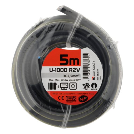 U-1000 R2V 3G2,5 cour 5m - ZENITECH