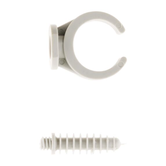 Lot de 10 Clips Tube gris PV diamètre 25 mm - ZENITECH