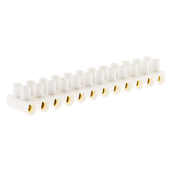 Barrettes 12 plots 6 mm² blanc zenitech