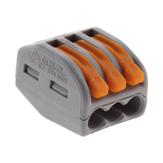 Lot 15 mini bornes à levier s222 3 entrées -wago