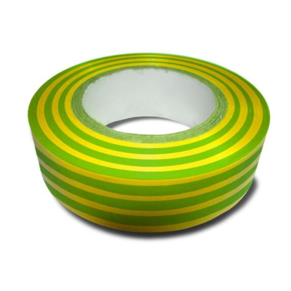 Rouleau adhesif 15mm x 10m vert/jaune - zenitech