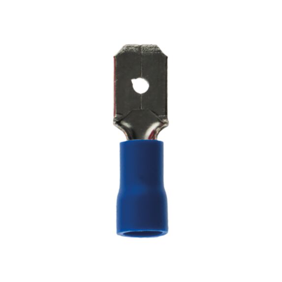 10 cosses bleu languettes mâles 6,3 mm zenitech