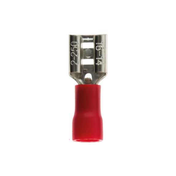 10 cosses rouges clips femelles 6,3 mm