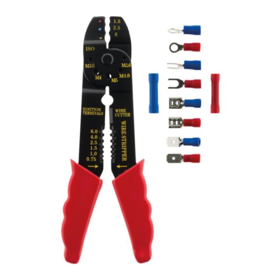 Lot de 50 cosses assorties avec pince a sertir  - zenitech