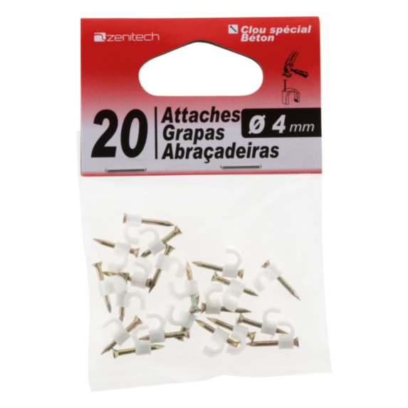 ATTACHE ZENITECH BLANC D4MM X20