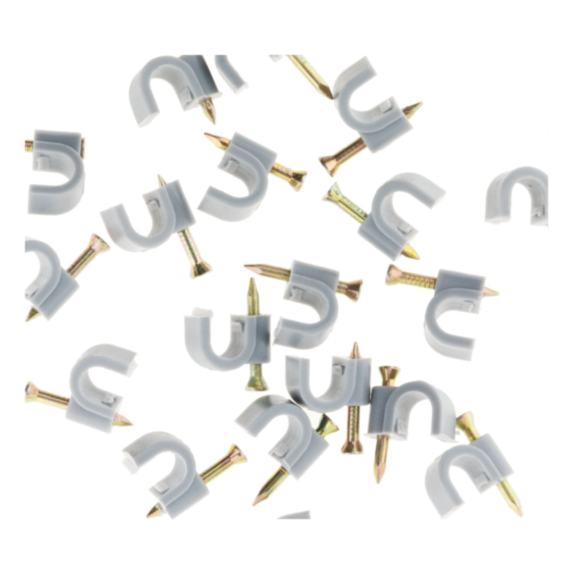 20 attaches plastiques Ø9 gris - INOTECH