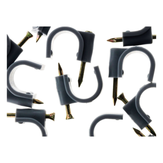 20 attaches plastiques Ø14 gris - INOTECH