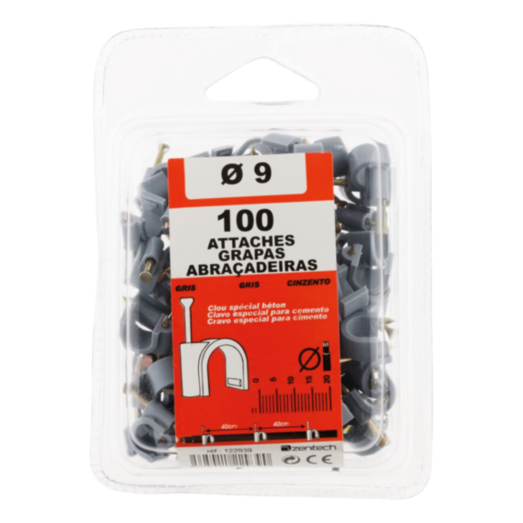 ATTACHE ZENITECH GRIS D9MM X100