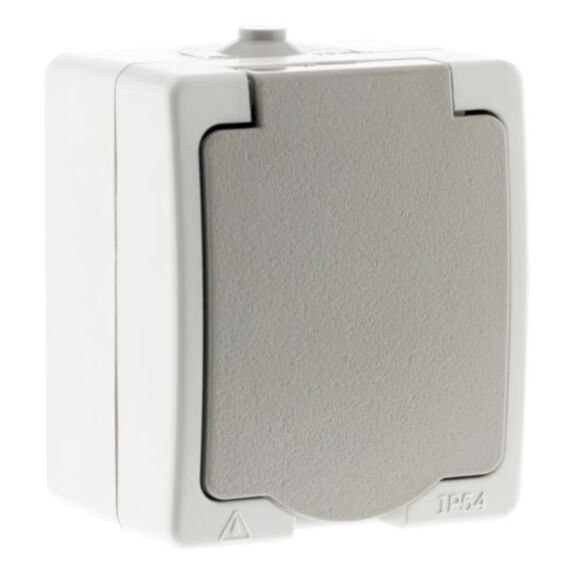 Prise 2p+t 16a gris clair ip54 - akya - INOTECH