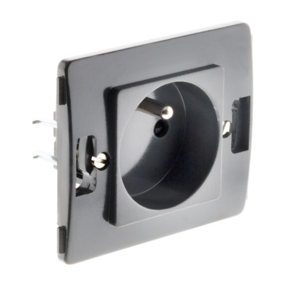 Prise 2 p+t 16a composable noir venus