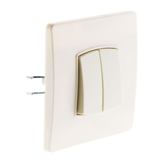 Double va et vient borne-auto vis + griffes blanc - diwone - INOTECH