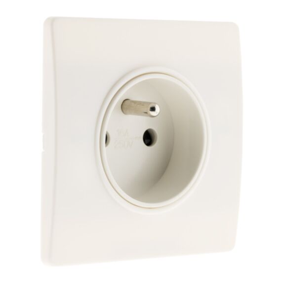 Prise 2p+t 16a borne-auto + griffes blanc diwone - INOTECH