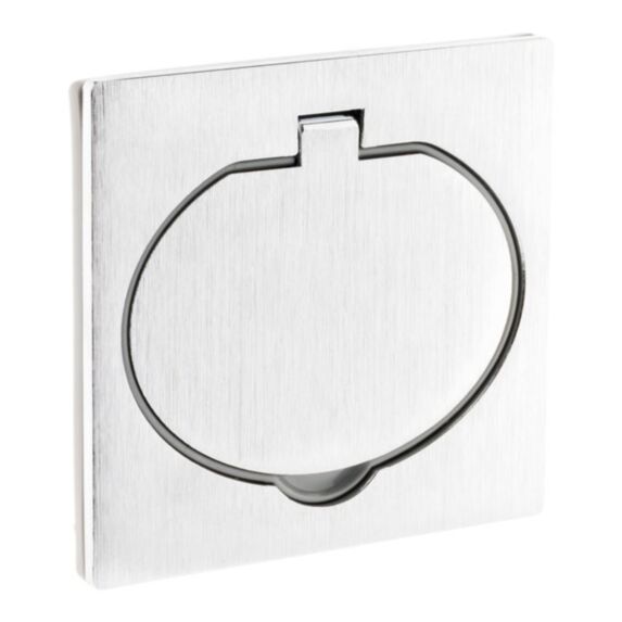 Prise de sol 16a 2p+t finition alu brosse - ip44 avec boite d'installation