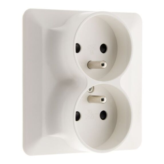 Double prise 2P+T 16a monoposte blanc - artezo - INOTECH