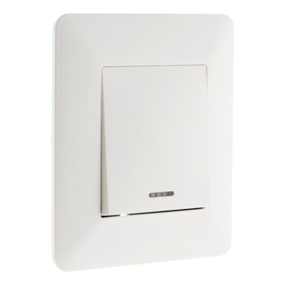 Interrupteur poussoir à voyant 10a blanc - artezo - INOTECH