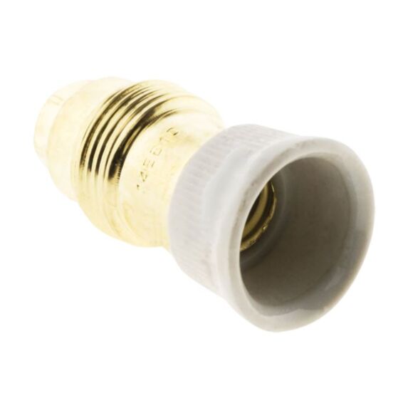 Douille E14 laiton bague porcelaine borne de terre - ZENITECH