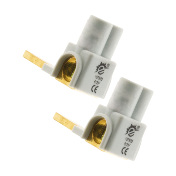 Lot de 2 bornes de raccordement horizontales