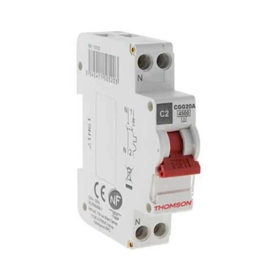 Disjoncteur à vis PH+N 2A Coupure 4,5KA NF - THOMSON