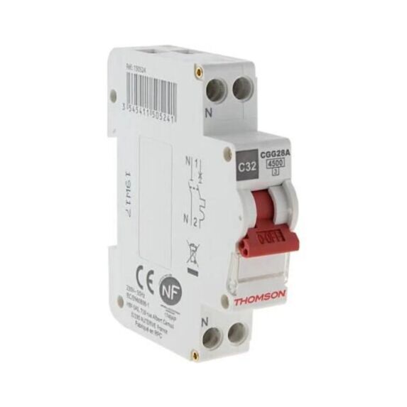Disjoncteur à vis PH+N 32A Coupure 4,5KA NF - THOMSON
