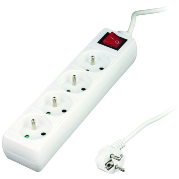 Multiprise 4 Prises 16A + Terre + Interrupteur à Voyant - ZENITECH
