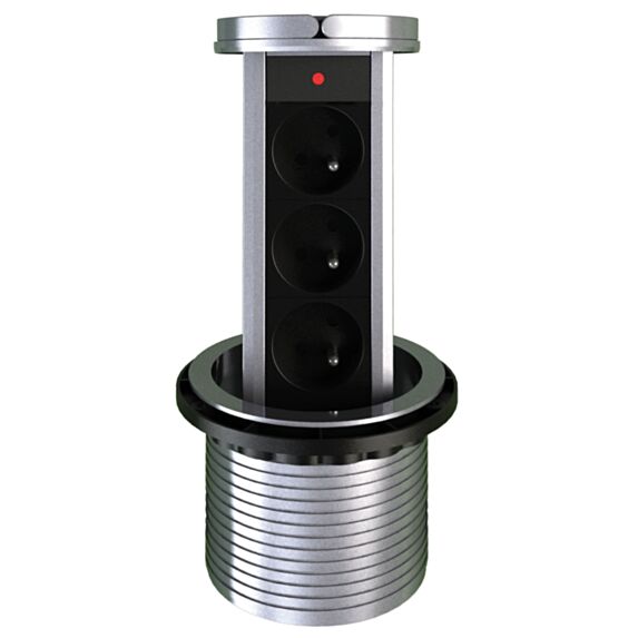 Multiprise escamotable 3 prises P+T 16a - ZENITECH