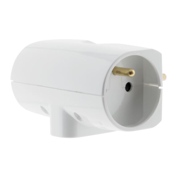 Fiche 3 prises Triplite 2x16A + 1x6A latérale blanc
