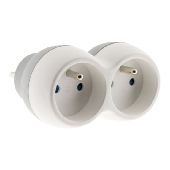 Biplite 2x16A Bolea blanc/gris - ZENITECH