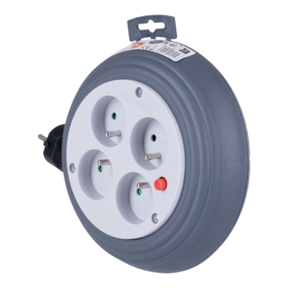 Enrouleur ménager 4 Prises Ho5Vv-F 3G1 + Coupe Circuit 3m - ZENITECH