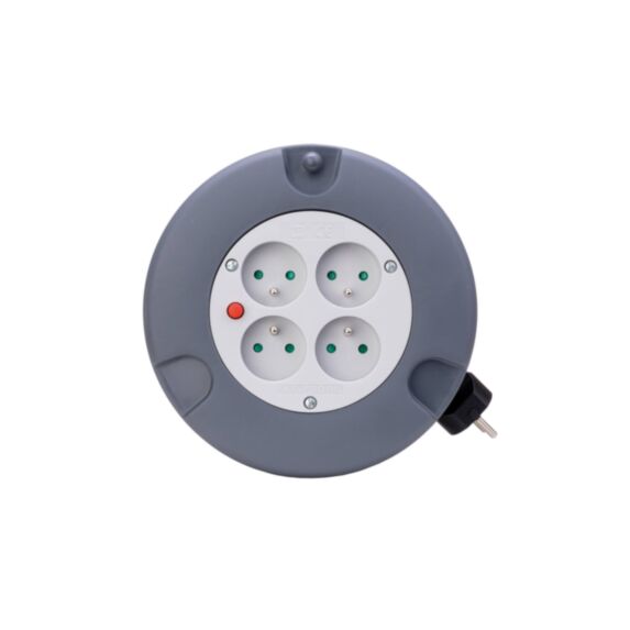 Enrouleur ménager ho5vv-f 4 prises 3g1mm² 5m + coupe-circuit - ZENITECH