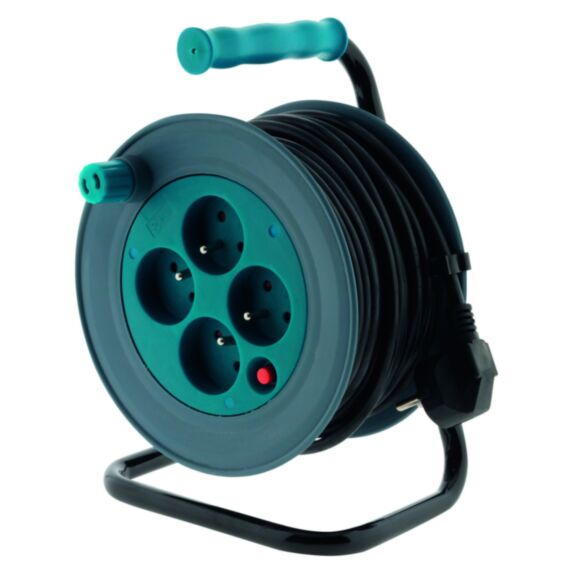 Enrouleur ménager Turquoise 3G1mm² 15m