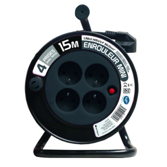 Enrouleur ménager Gris 15m - ZENITECH