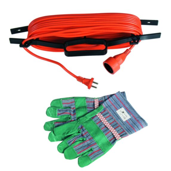 Rallonge électrique de jardin 25m + Range Câble + Gants - ZENITECH