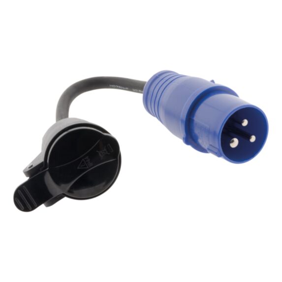 Adaptateur caravane fem 16a 2p+t en mâle 3g1.5mm²